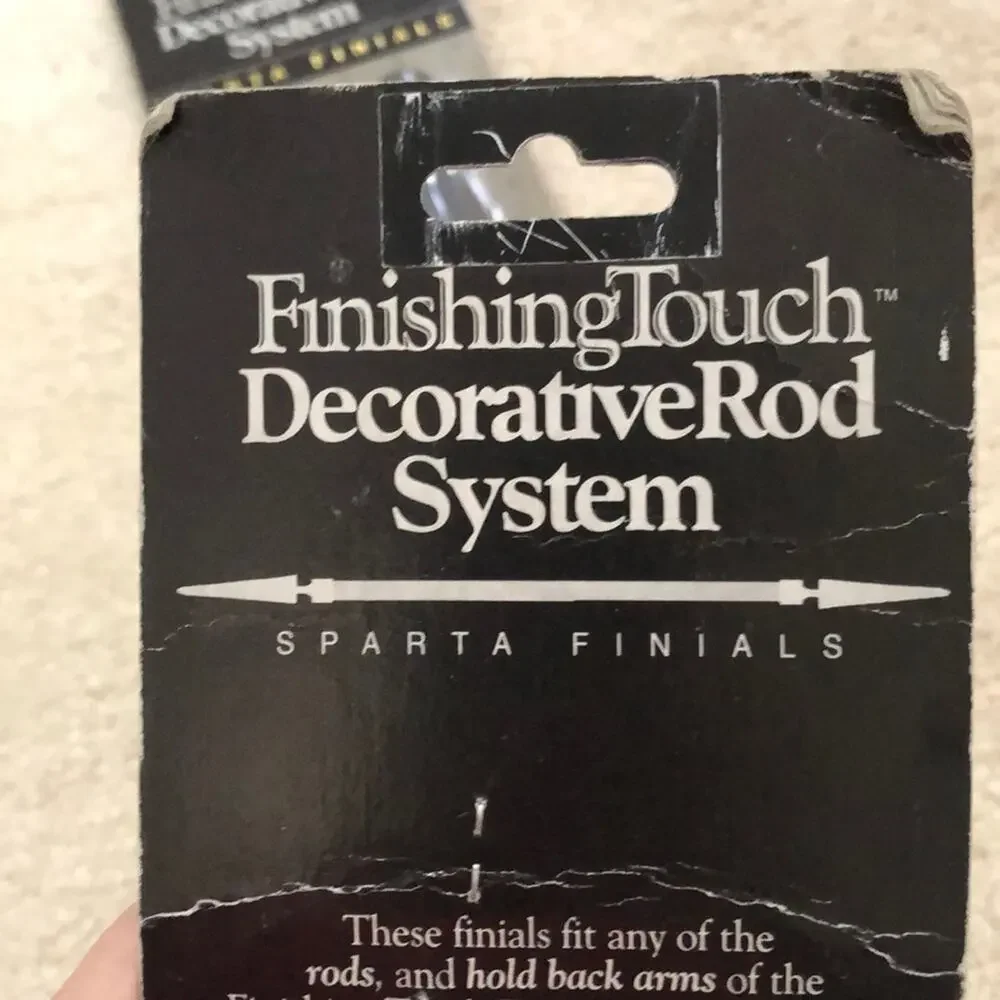 Sparta finials decorative rod system black metal